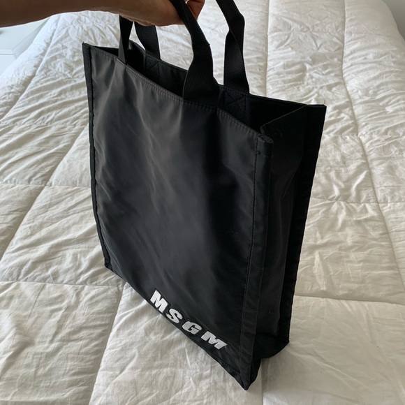 MSGM black tote bag with white logo - Picture 7 of 7